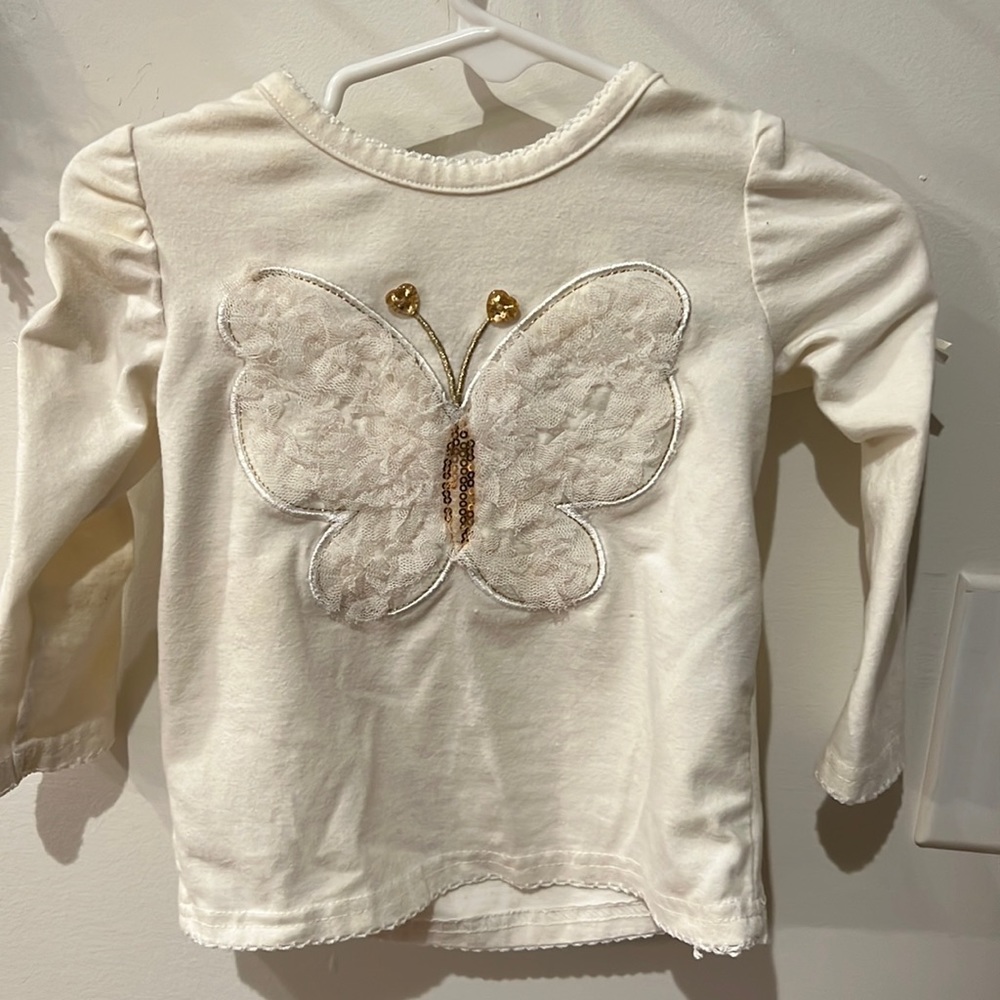 12M Good condition butterfly shirt